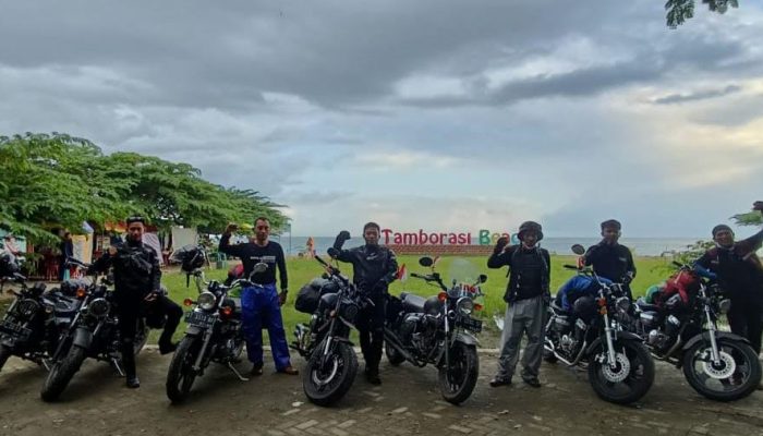 Jelang HUT RI Ke-76, Komunitas Pecinta Benelli Gelar Touring Kemerdekaan Kendari-Makassar