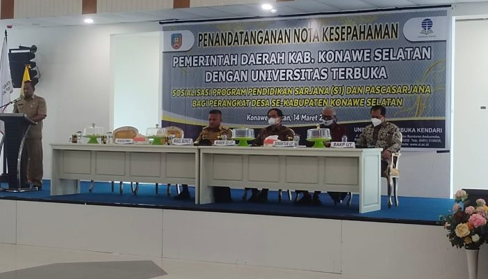 Pemkab Konsel Teken MoU dengan Universitas Terbuka di Bidang Pendidikan