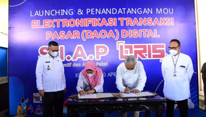 Maksimalkan Transaksi Non Tunai,  Pemkot Kendari Luncurkan Elektronifikasi Transaksi Pasar Digital