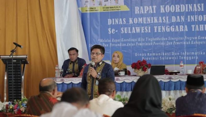 Rakor Kominfo se Sultra, Ridwan Badallah Papar Strategis Penyelarasan Urusan Komunikasi dan Informatika