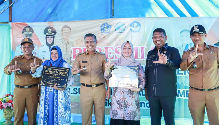 Resmikan SMPN 24 Kendari, Wali Kota: IPM Kendari Urutan 4 Nasional Kerena Kualitas SDM Melalui Pendidikan