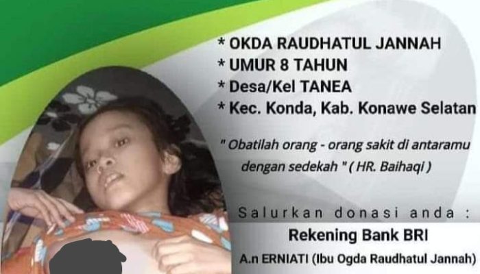 Derita Tumor Ganas, Okda Raudhatul Jannah Butuh Ukuran Tangan