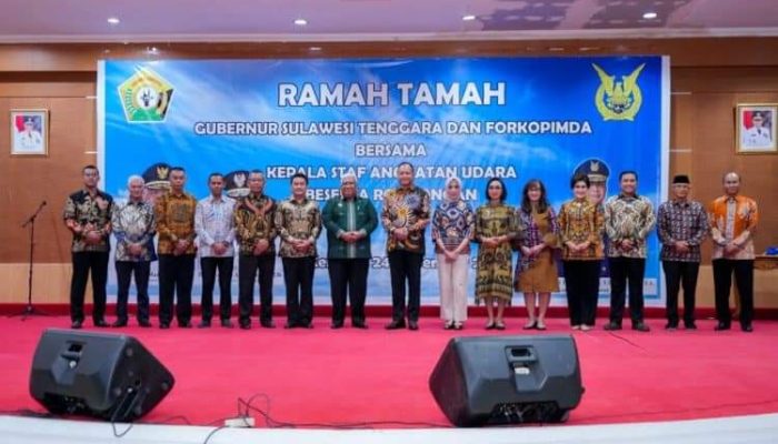 Gubernur Sultra Sambut Kedatangan Kepala Staf TNI Angkatan Udara 