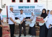 ANTAM UPBN Konawe Utara bersama Mitra Serahkan Bantuan Korban banjir di Molawe