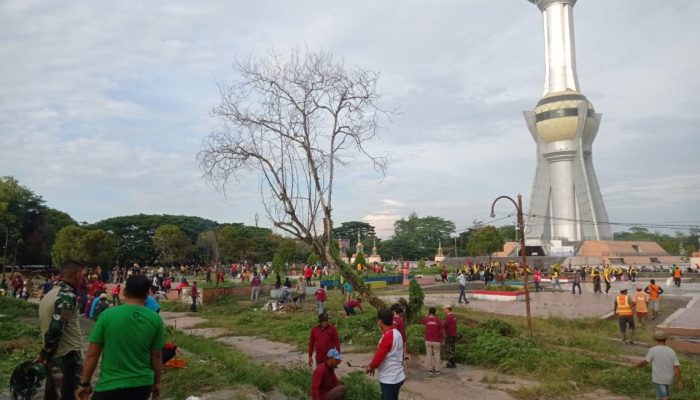 Ribuan Personel Dikerahkan Bersihkan Kawasan Eks MTQ Kota Kendari