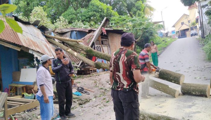 Pj Walkot Kendari Turun Langsung Tangani Dampak Banjir dan Angin Kencang 