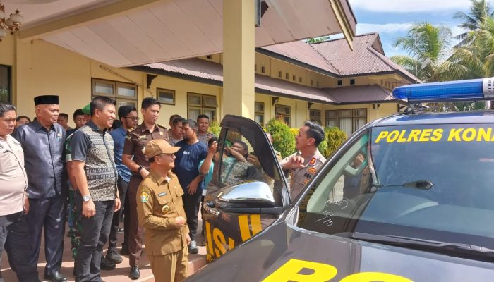 Polres Konsel Dapat Bantuan Mobil Patroli dari Pemkab Konsel