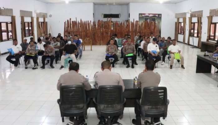 Personel Polres Baubau Ikuti Tes Psikologi Kepemilikan Senjata Api