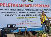 Bupati Kolaka Letakan Batu Pertama Program Dak Integrasi di Kampung Bajo