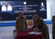 Agar Program Berjalan Maksimal, Bupati Konsel dan Kepala OPD Tandatangani Perjanjian Kerja