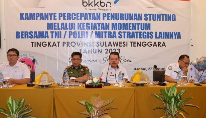 BKKBN Sulawesi Tenggara dan TNI-Polri Sinergi Kampanyekan Percepatan Penurunan Stunting