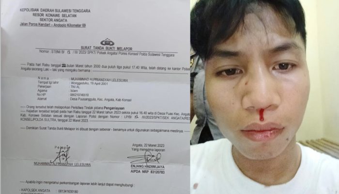 Seorang Anggota TNI AL di Angata Babak Belur Dipukul Orang Mabuk, Pelaku Kabur