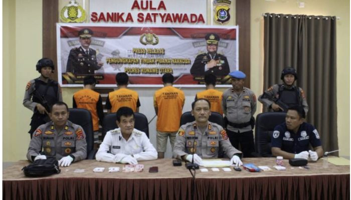 Polres Konut Ringkus 4 Pengedar Narkoba, 147,5 Gram Sabu Diamankan