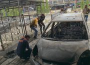 Sebuah Mobil Minibus di Kendari Terbakar, Polisi Lakukan Penyelidikan