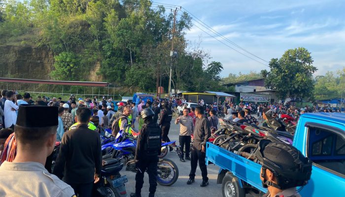 Terlibat Balap Liar, Puluhan Sepeda Motor dan 4 Unit Mobil Diamankan Polresta Kendari