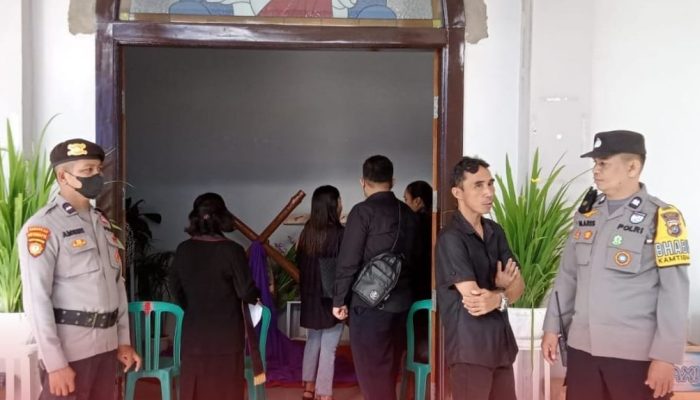 Jelang Perayaan Paskah, Polresta Kendari Lakukan Pengamanan di 42 Gereja