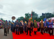 HUT ke-59 Sultra, KSK Pimpin Rombongan Pawai Budaya Kabupaten Konawe