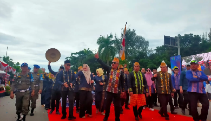 HUT ke-59 Sultra, KSK Pimpin Rombongan Pawai Budaya Kabupaten Konawe