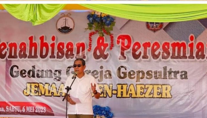 Resmikan Gereja Gepsultra Jemaat Eben-Haezer Puubenua Kolaka, Ahmad Safei: Semoga Pererat Persaudaraan