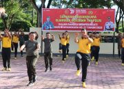 Bangun Soliditas Hadapi Pemilu, Polres Konawe Bersama TNI Menggelar Olah Raga Bersama