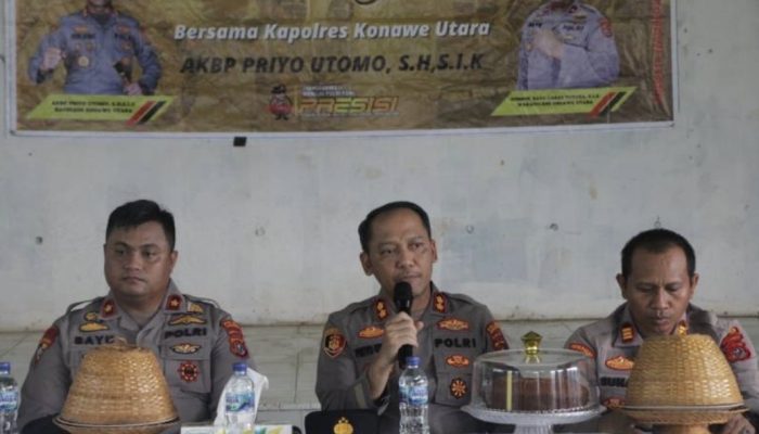 Jumat Curhat di Kelurahan Wanggudu, Kapolres Konut: Jangan Terprovokasi Isu SARA