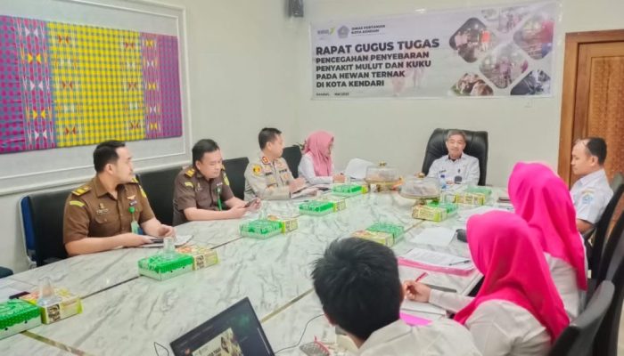 Distan Kota Kendari Gelar Rapat Gugus Tugas Pencegahan PMK Hewan Ternak