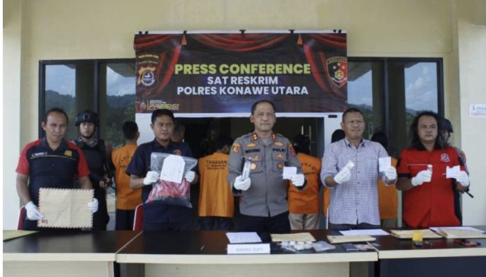 5 Pengedar Narkoba di Konawe Utara Ditangkap Polisi, 2 Diantaranya Ibu Rumah Tangga