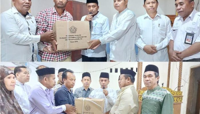 Kakanwil Kemenag Sultra Salurkan Bantuan Paket Al-Quran di Muna