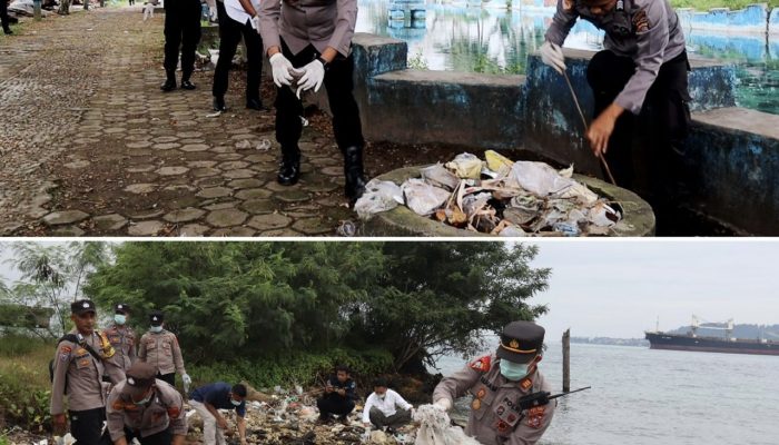 Aksi Peduli Lingkungan, Polres Buton dan Masyarakat Lakukan Bersih-Bersih Sampah