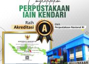 Perpuskaan IAIN Kendari Raih Akredirasi A