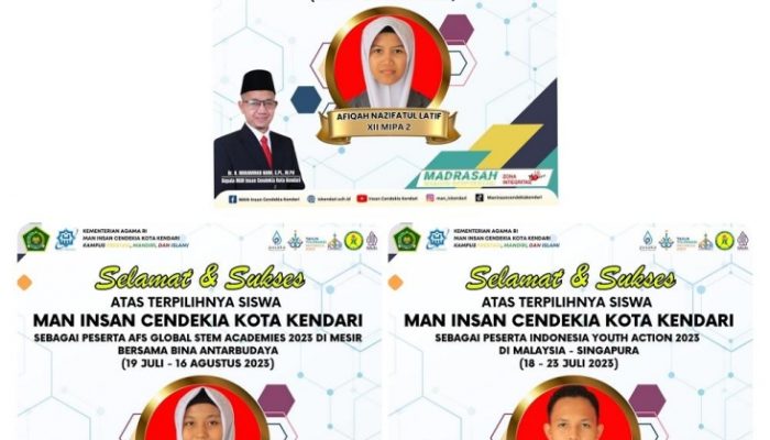 Tiga Siswa MAN Insan Cendekia Kendari Jadi Peserta AFS Global STEM Academies 2023