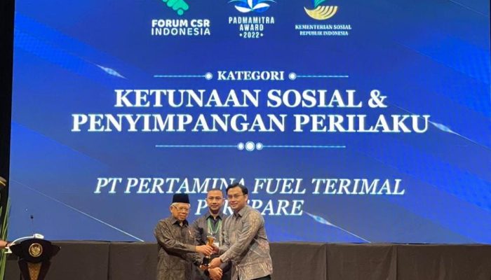 Pertamina Fuel Terminal Parepare Diganjar Penghargaan dari Wakil Presiden