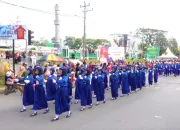 Semarak HUT ke-78 RI, Ratusan Barisan SD dan SMP se Kota Kendari Meriahkan Lomba Gerak Jalan Indah