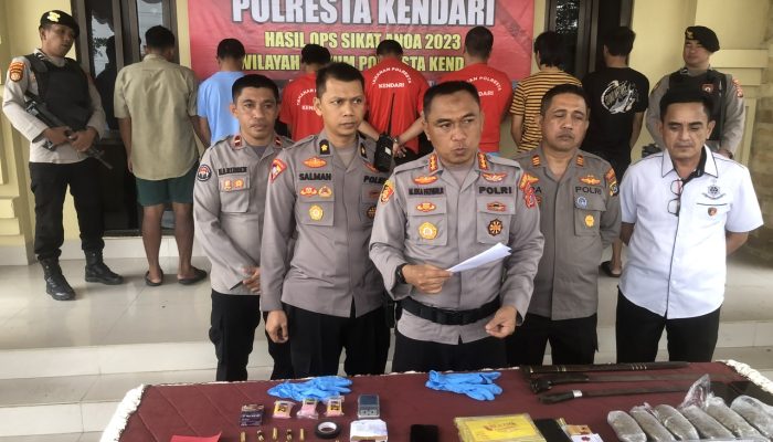 31 Pelaku Kejahatan Diamankan Polresta Kendari Hasil Operasi Sikat Anoa 2023