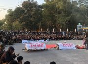 Tuntut Pengusutan Kematian Randi-Yusuf, Ratusan Mahasiswa Teknik UHO Kendari Bertandang di Mapolda Sultra