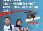 Beasiswa BI Sultra 2023 Bagi Universitas Sembilan Belas November Kolaka Resmi Dibuka, Berikut Jadwal dan Ketentuannya