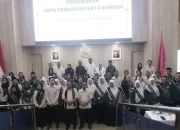 Kukuhkan 59 Guru Penggerek, Pj Wali Kota Kendari : Pemimpin yang Punya Visi Merubah Dunia