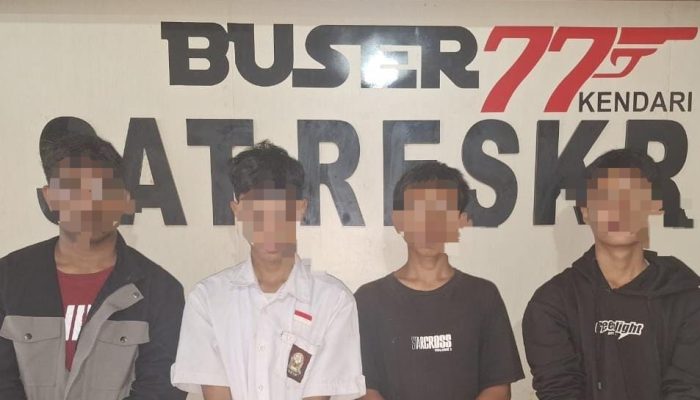 4 Pelajar SMA di Kendari Kedapatan Bawa Sajam dan Busur, Diduga Hendak Tawuran