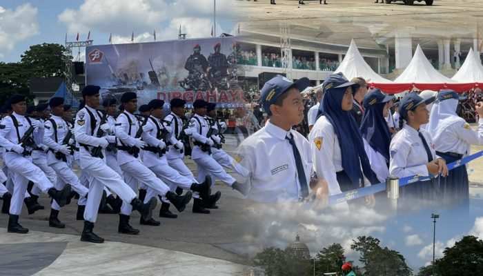 Defile hingga Demonstrasi Pembebasan Sandera Meriahkan HUT ke-78 TNI di Kendari