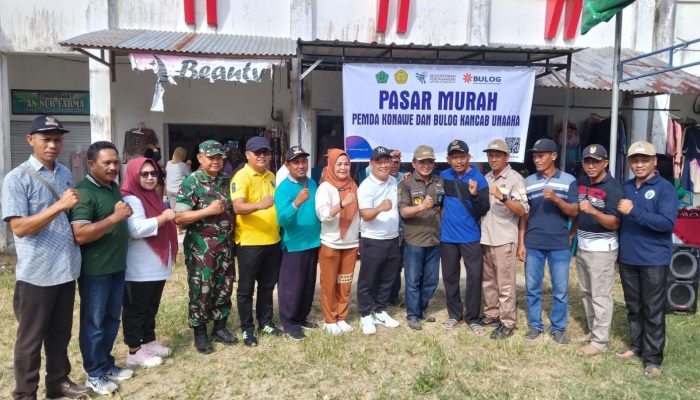 Pemkab Konawe Berkolaborasi Bulog Gelar Pasar Murah di Amonggedo