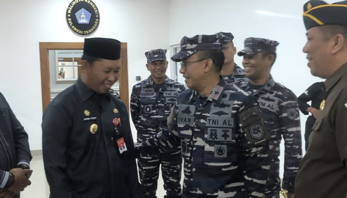 Komandan Lantamal VI Makassar Bahas Keamanan Pembangunan Bersama Pemerintah Kota Kendari