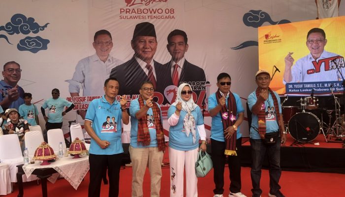 Laskar Prabowo 08 Sultra Resmi Deklarasi, Yusuf Tawulo: Target Menang Satu Putaran