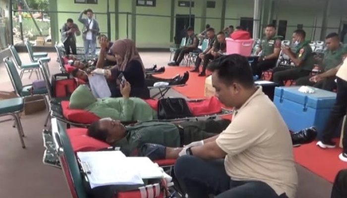 Sambut Hari Juang TNI AD 2023, Korem 143/HO Kendari Kumpulkan 500 Kantong Darah