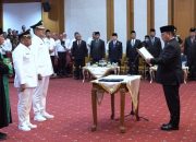 Pj Gubernur Sultra Lantik Pj Wali Kota Kendari dan Pj Bupati Mubar