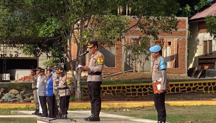 Pastikan Kesiapan Pengamanan Nataru, Polres Bombana Gelar Apel Pasukan Operasi Lilin