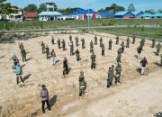 Karya Bakti TNI 2023, Pemkot Kendari bersama Kodim 1417 Kendari Tanam 2000 Pohon di Kolam Retensi Boulevard