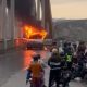Mobil Toyota Avanza terbakar di Jembatan Pasar Baru Kendari