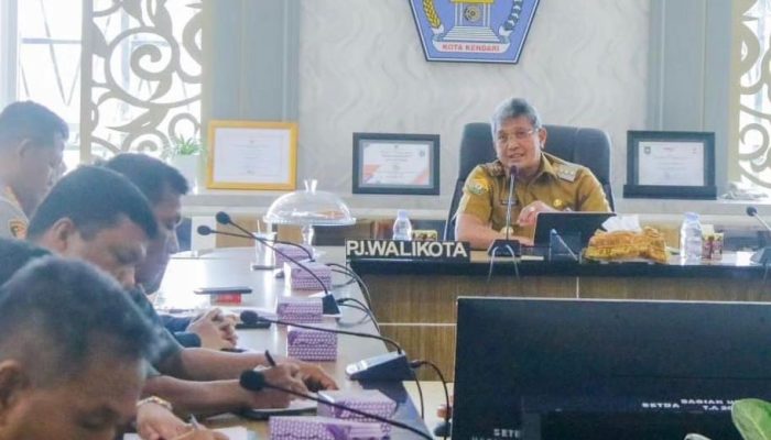 Matangkan Persiapan Pemilu 2024, Pj Wali Kota Kendari Rakor bersama Kepala OPD dan Forkopimda