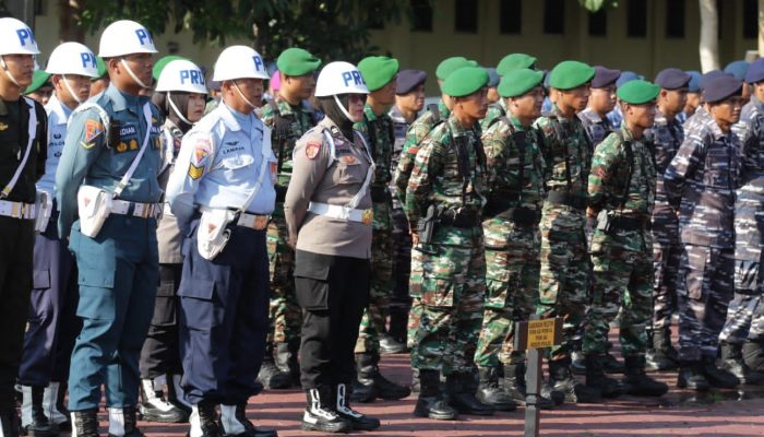 22.889 Personel Gabungan Pengamanan TPS Pemilu Ikuti Apel di Polda Sultra