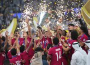 Perayaan kemenangan Qatar sebagai juara Piala Asia 2023